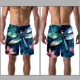 thumbnail image 3 of luoweisi Men's Beach Shorts Quick Dry Swim Trunks with Mesh Lining Dragonfly L, 3 of 5
