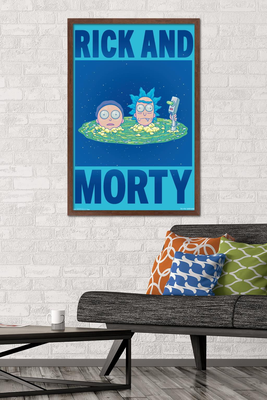 Rick And Morty - Title Wall Poster, 22.375" x 34", Framed