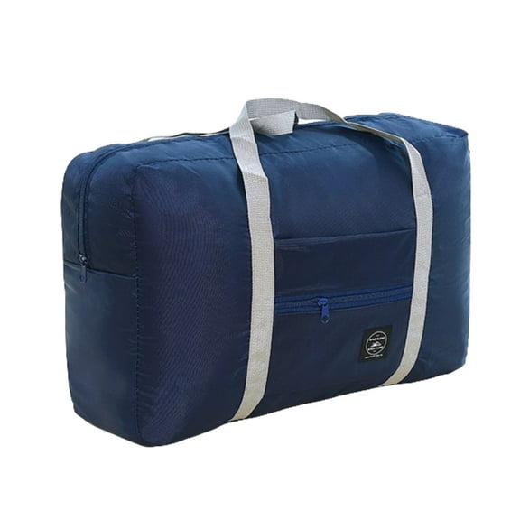 LACKUST Foldable Travel Duffel Bag, Weekender Overnight, Carry On, Sport Luggage, Women & Girls,Dark Blue