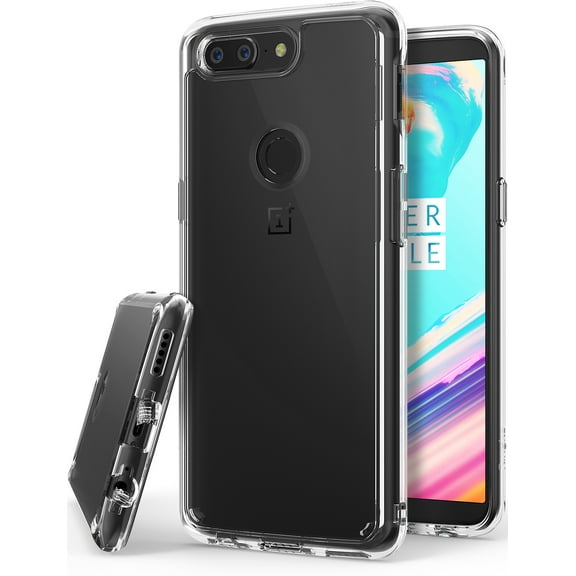 Ringke Fusion Case Compatible with OnePlus 5T, Transparent PC Back TPU Bumper Drop Protection Phone Cover - Clear
