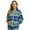 Blue-Aztec Style, variant on DISNIMO Aztec Style Printed Jackets for Women Long Sleeve Sweatshirts V Neck Outwear Fall Winter Clothes, S
