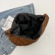thumbnail image 3 of Bolso informal acolchado para mujer con correa de nudo, bolso de ocio suave para mujer (marrón), 3 of 7