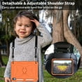 thumbnail image 6 of Dteck Shoulder Strap Case for iPad 10th Generation 10.9 inch 2022,iPad 11-inch (A16) 2025 Heavy Duty Rubber Case Butterfly Wings Kickstand with Pencil Holder Kids Girls Shockoroof Cover,Orange, 6 of 7