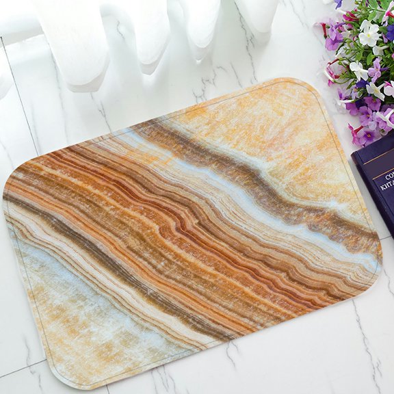 ECZJNT Marble stone Calcite Stone Welcome Doormat Bath Mat Rug Entrance Rug Floor Mats 23.6x15.7 inch