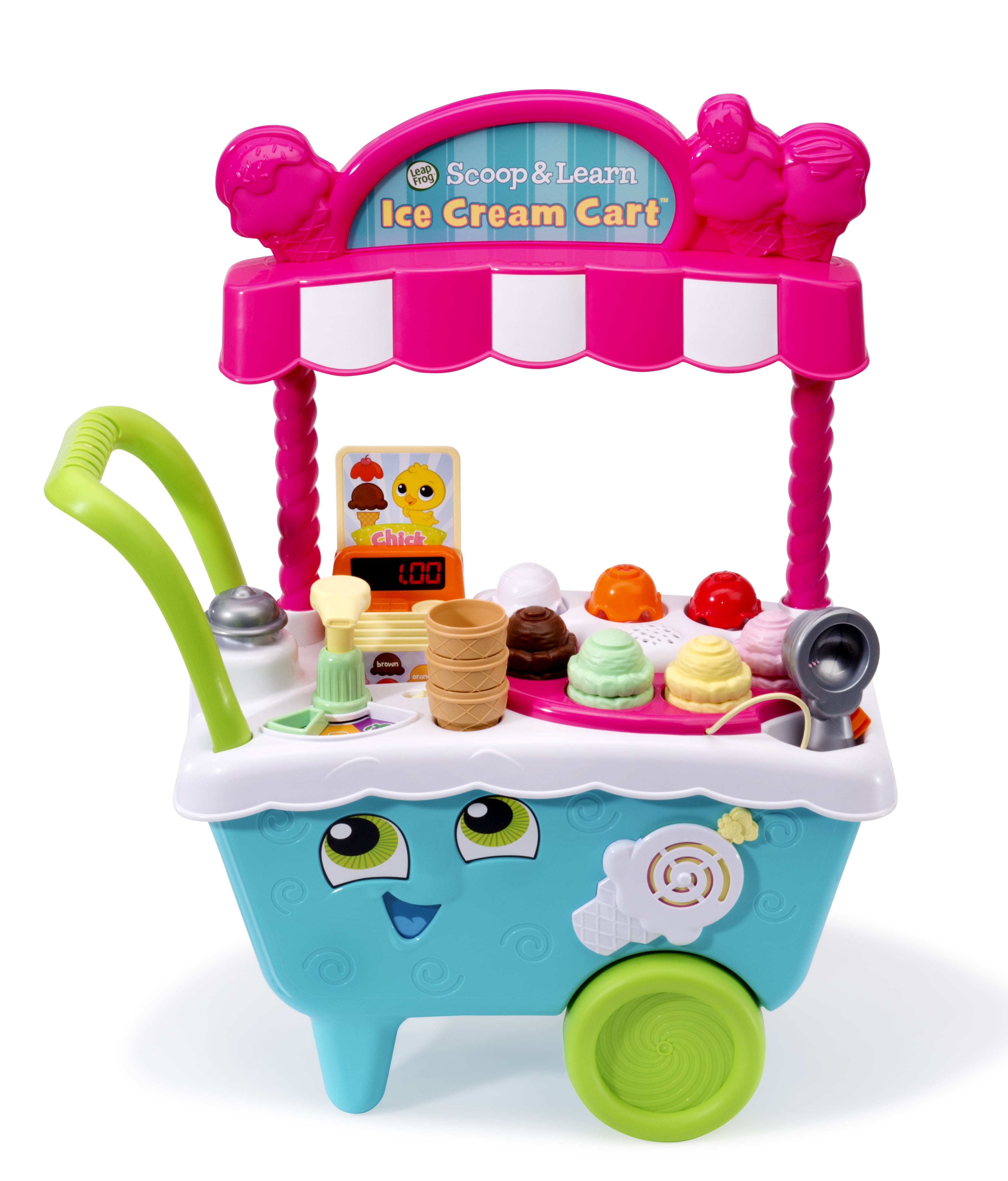 LeapFrog Scoop and Learn Ice Cream Cart, Play Kitchen Toy for Kids