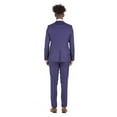 thumbnail image 3 of Porto Filo Men's 2 Piece Purple Windowpane Slim Fit Suit, 3 of 6