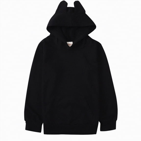 Towmus Hoodies for Boy/Girl Fleece Hooded Sweatshirts Solid Thickened Warm Long Sleeve Pullover Tops with Pocket