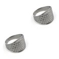 thumbnail image 1 of sweethay Anillos de tejer, dedal de protección para los dedos, herramientas de ganchillo de Metal portátiles especialmente diseñadas para manualidades Anillo de plata 2piezas sweethay CBP366046, 1 of 5