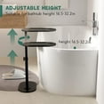 thumbnail image 3 of Bamboo Bathtub Tray Table with Adjustable Height, Freestanding Bathtub Caddy for Tub Against Wall, Tub Organizer Suitable for Luxury Spa and House Warming Gift - Patent Protected (Black), 3 of 7