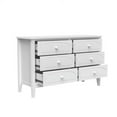 thumbnail image 4 of HestiNysus White Contemporary Roman Style Collection, Solid Wood 6 Drawer Chest, Large Dresser Chest, Painted Finish., 4 of 5