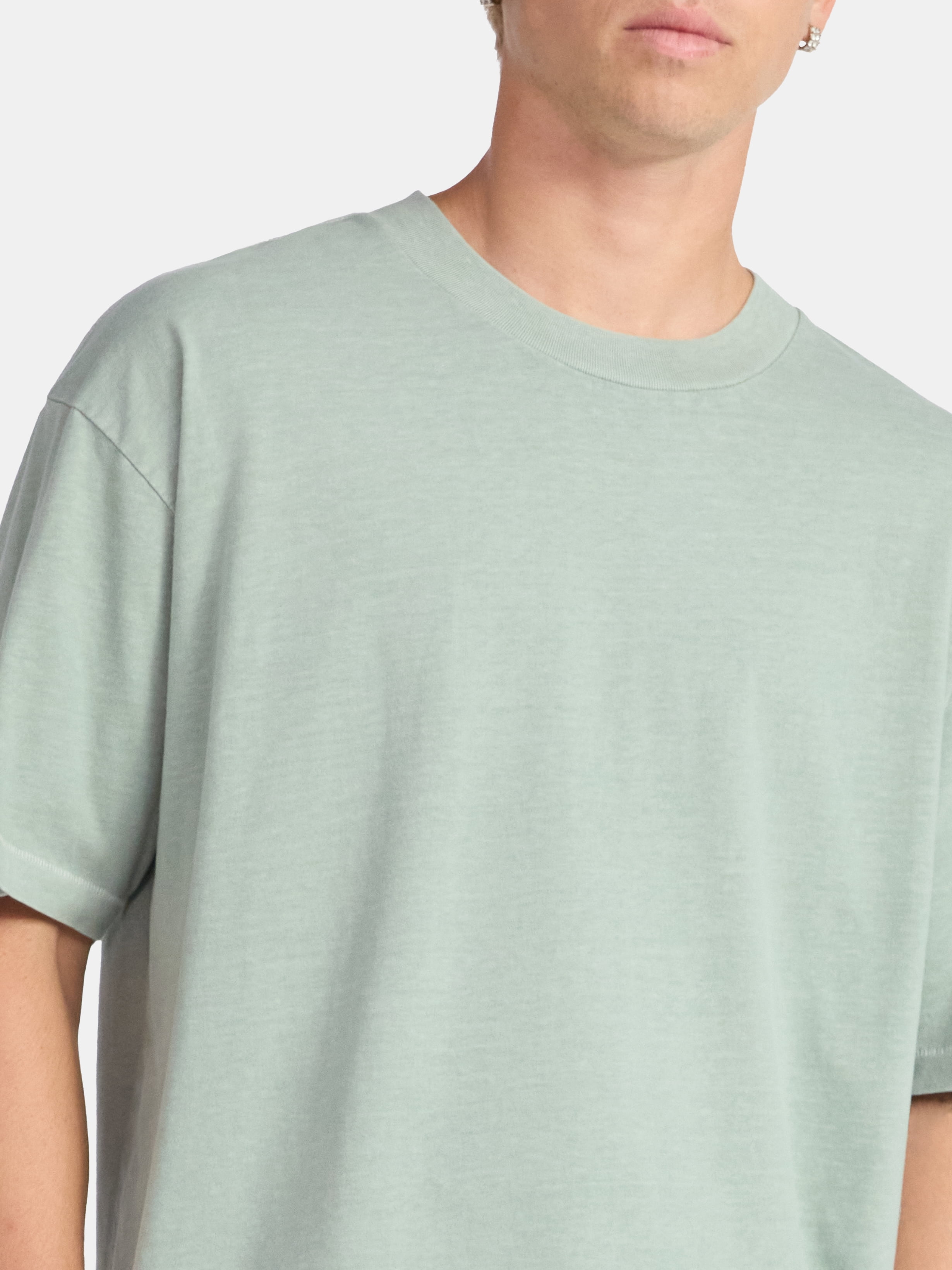 No Boundaries Cotton Oversized Cropped Tee with Short Sleeves, Men's and Big Men's XS-5XL