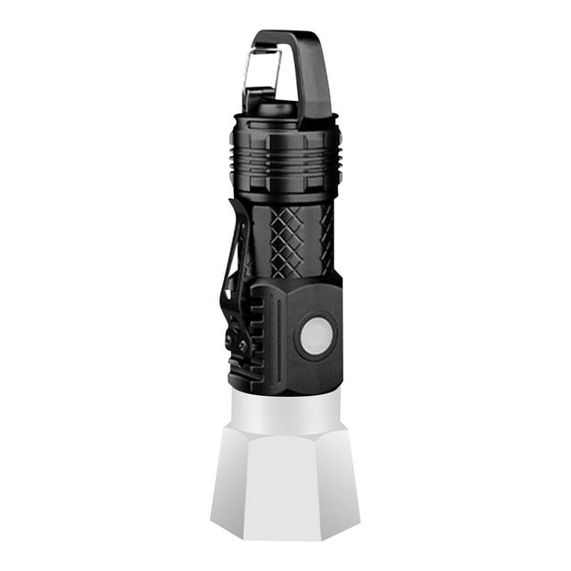 German Three-Eyed Thumb Flashlight Super Bright Mini with Five Modes High Power Rechargeable Pen Clip Light for Outdoor Pocket