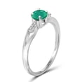 thumbnail image 4 of JewelersClub Emerald Ring Birthstone Jewelry – 0.45 Carat Emerald 0.925 Sterling Silver Ring Jewelry with White Diamond Accent – Gemstone Rings with Hypoallergenic 0.925 Sterling Silver Band, 4 of 4