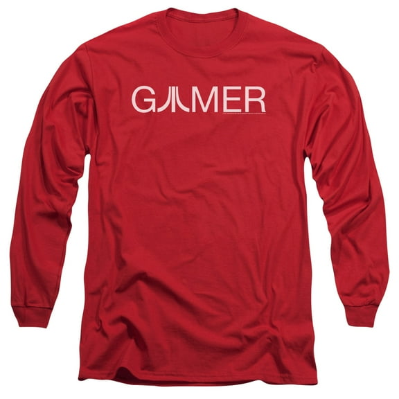 Atari Gamer Long Sleeve T-Shirt Adult 18/1 Red