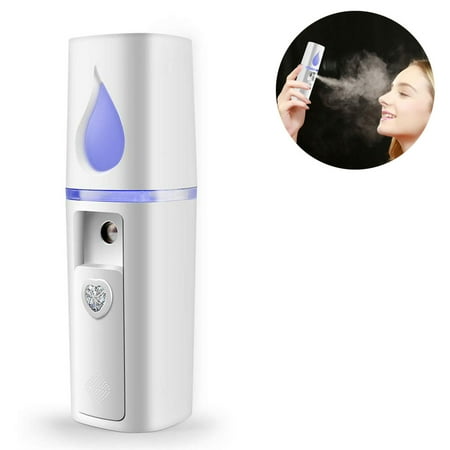 

Portable Nano Facial Mister Mini Facial Steamer Atomization Eyelash Extensions with Mirror & 20ml Visual Water Tank