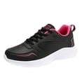 thumbnail image 2 of AUDeals Women's Arch Support Sneakers, Lace Up Leather Walking Shoes with Wide Toe Box, Lightweight Non Slip Casual Style, 2 of 9