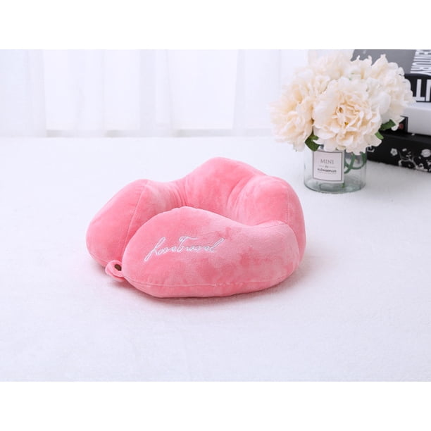 Toalla de dibujos animados, almohada bordada en forma de U, almohada para el cuello del coche, almohada Cervical de felpa para oficina Wmkox8yii shdjk6078