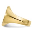 thumbnail image 3 of Finest Gold 14K Yellow Gold 18 x 15 mm Closed Back Mens Signet Ring - Size 10, 3 of 5