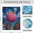 thumbnail image 3 of Diamond Art Kit for Adults, Kittens Starry Sky Yarn Fantasy Diamond Painting for Adults Beginners, DIY Diamond Art Painting Kits, 5D Diamond Painting Crafts for Home Decor 12x16 Frameless, 3 of 7