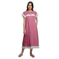 thumbnail image 1 of Moomaya Chemise de Nuit d'Allaitement à Col Rond Imprimée pour Femmes en Coton, 1 of 6