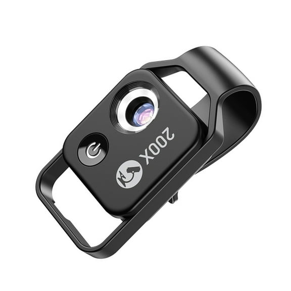 Phone Microscope with CPL Lens/LED Light, 200X Pocket Microscope Camera Attachment Universally Clip for Cellphone