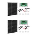 thumbnail image 1 of 2X Kit de Panel Solar de 12W Cargador de Batería de 60 Una Y 12 V con Controlador Caravana, 1 of 5