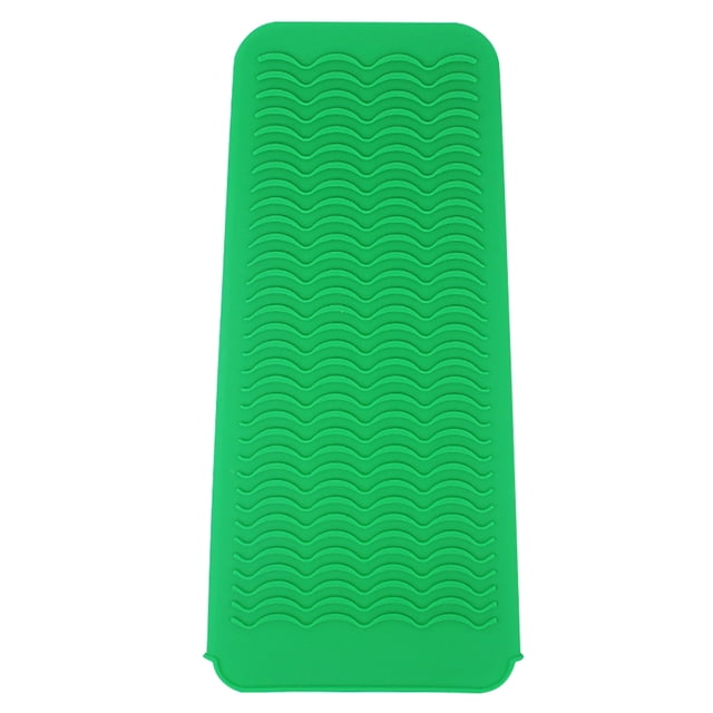 Soidarity Alfombrilla de silicona para rizador, resistente al calor, bolsa para plancha de pelo, almohadilla para alisar el cabello, herramienta para el Cuidado del cabello Verde Soidarity CE000431-03
