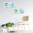 thumbnail image 5 of Kitchen Fruit Wall Art Green Lime Canvas Artwork 4 Pieces Fruit with Splash Water and Ices Painting Pictures Cool Summer Art Prints for Dining Room Décor 12"x12", 5 of 5