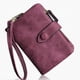 thumbnail image 1 of Carteras pequeñas de cuero plegables para mujer, tipo muñequera, con ranuras para tarjetas, ventana de identificación, monedero con cremallera, 1 of 6