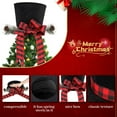 thumbnail image 5 of Christmas Tree Topper Top Hat, Red and Black Buffalo Plaid Christmas Tree Topper Fabric Top Hat for Winter Holiday Xmas Tree Decor, 5 of 8