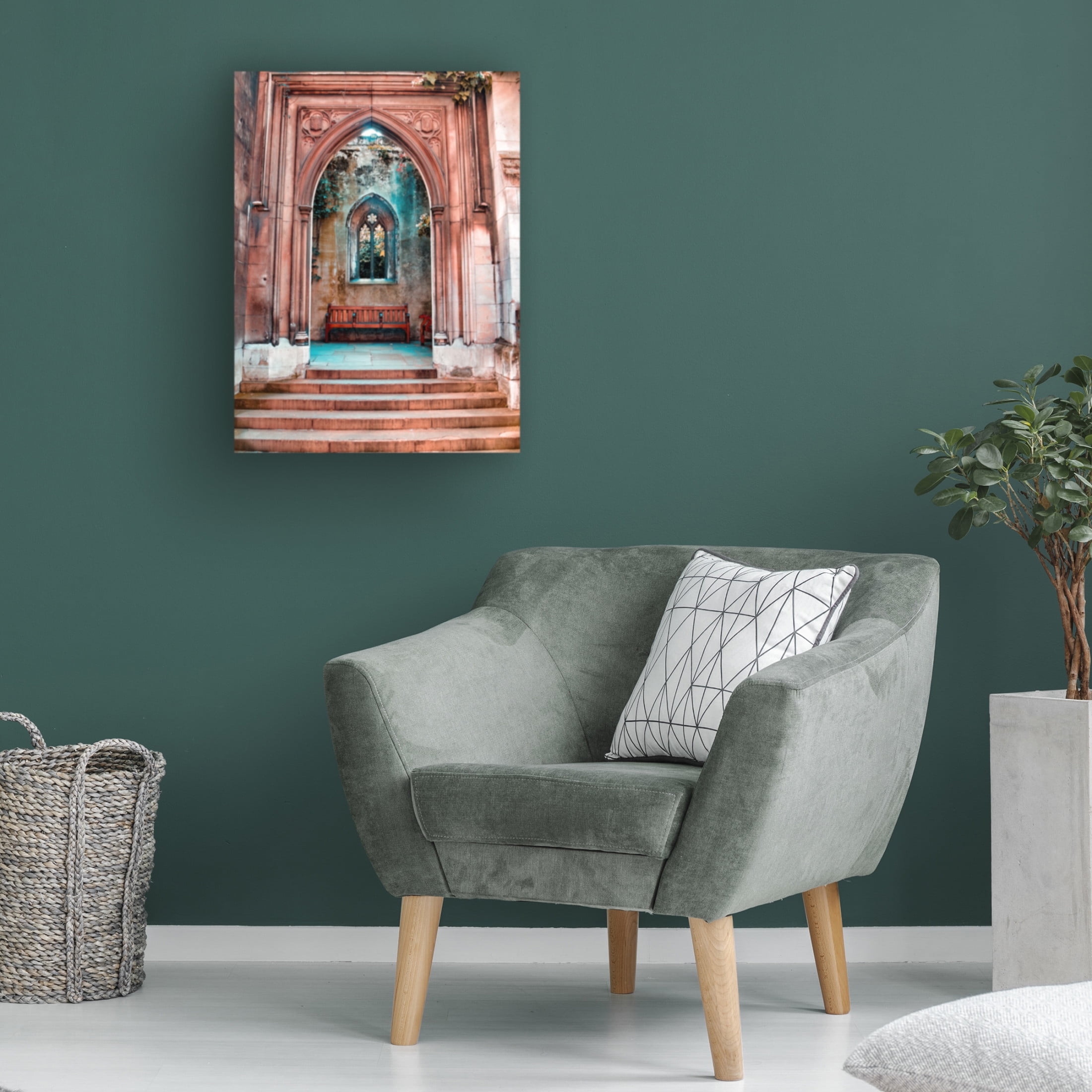 Canvas Wall Art - Mark A Paulda 'St Dunstan In The East Entrance' Wall Art for Living Room, Bedroom, or Office Décor by Trademark Fine Art - 18 x 24 Inches