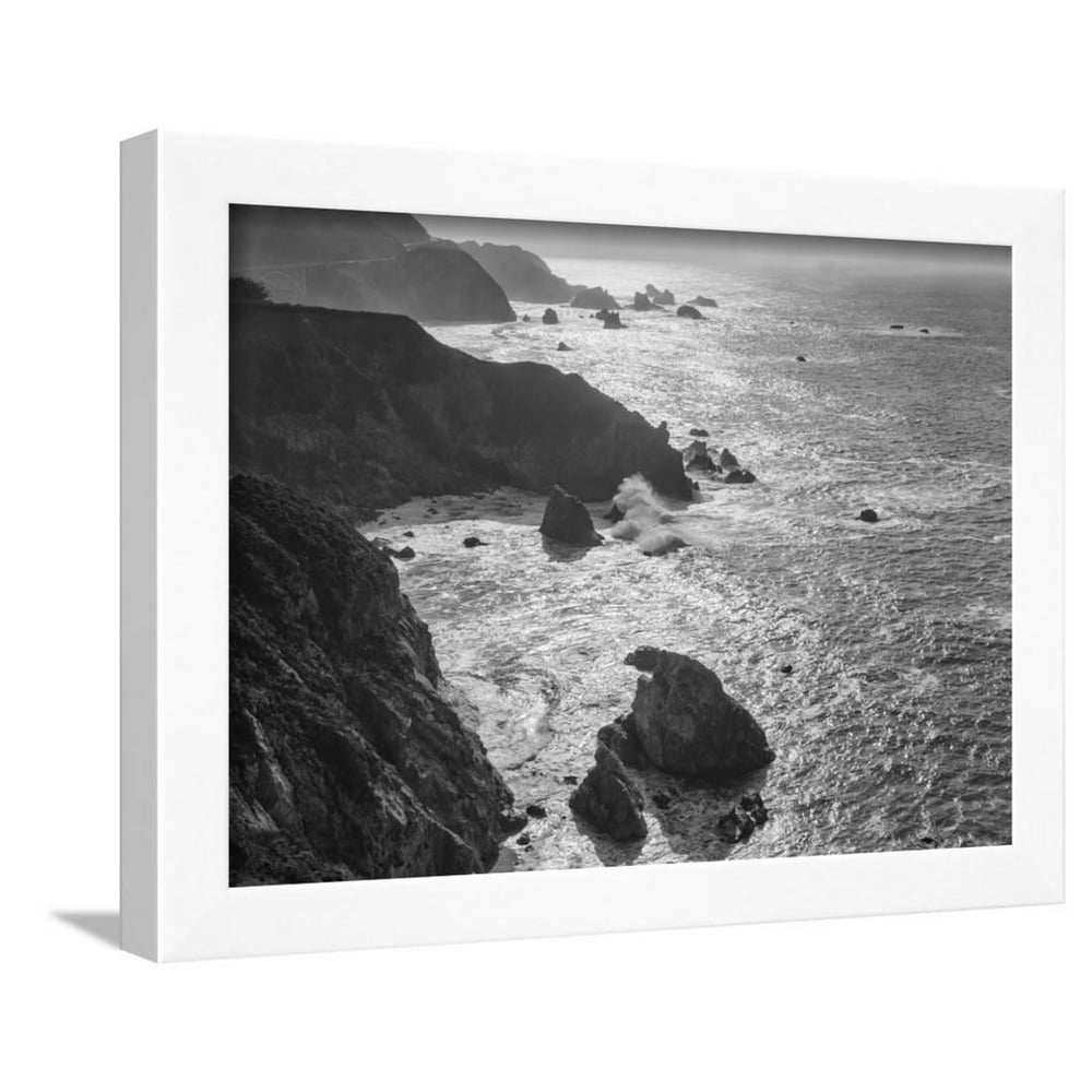 USA, California, Big Sur Coast Black and White Photography