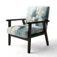 thumbnail image 3 of Designart "Serenity in Subtlety I" Teal Abstract Collages Upholstered Accent Chair - Modern Arm Chair For Living Room, 3 of 5