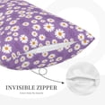 thumbnail image 3 of Lsque Daisies Flowers Pattern Pillow Case – Soft & Cozy Throw Pillow Cover, Hypoallergenic Cushion Case for Sleeping Women with Envelope Closure-16"x24", 3 of 6