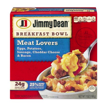 Jimmy Dean Breakfast Bowl Meat Lovers, 7.0 OZ Walmart.com Jimmy Dean Breakfast Bowl Meat Lovers, 7.0 OZ Walmart.com