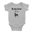thumbnail image 1 of My Big Sister Is A Rottweiler Dog Cute Baby Outfits Bodysuits Boy Girl, 1 of 5
