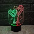 thumbnail image 2 of LINLIN 3D Night Light, 3D USB 3D Illusion Light Desk Lamp Touch Night Light with 7 Color Optical Illusion Desk Lights for Musical Instrument Shop Home Party Supply Decoration, 2 of 5