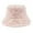 Pink, variant on Cozy Teddy Bucket Hats for Men Women Winter Warm Outdoor Travel Festival Fisherman Hat, White