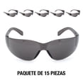 thumbnail image 2 of Lentes de Seguridad Infra con Mica Gris Protección Industrial y Antipolvo Visión Cómoda en Luz Intensa Uso Industrial para Trabajo, Taller y Construcción Kit de 15 Piezas, 2 of 5