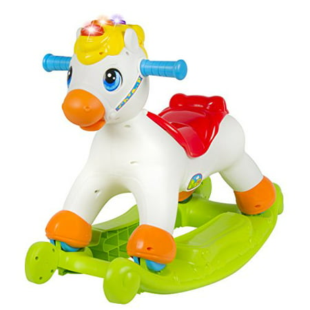 Best Choice Products Musical Educational Rocking Horse with Ride On Rollers Learn ABC's, Shapes & (Laidback Luke Rocking With The Best)