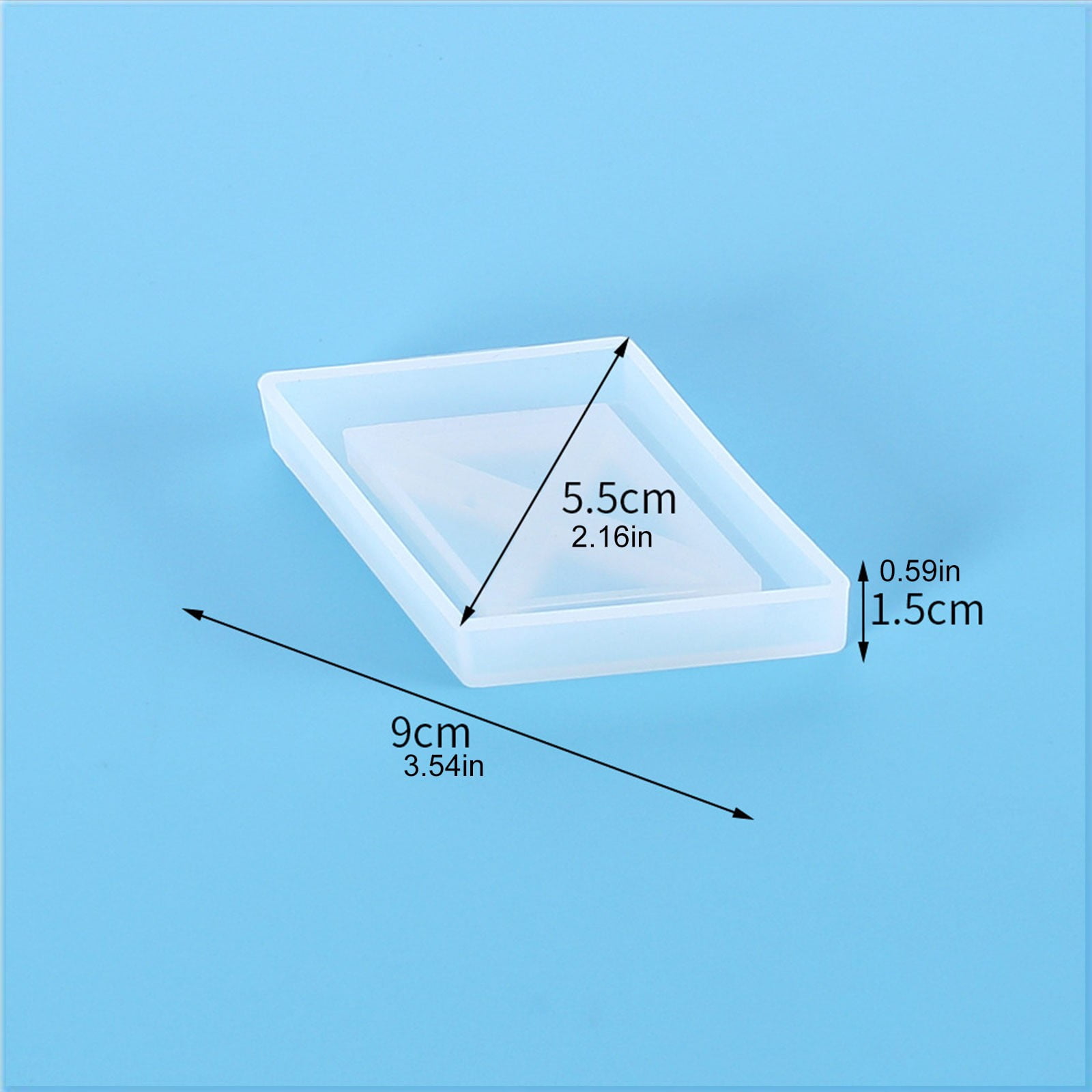 Resin Scale DIY Crystal Epoxy Storage Box Mold Rhombus Mirror Manual Hexagon Storag