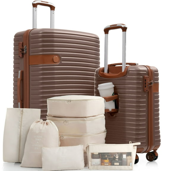 Hardshell Luggage Set with TSA Locks and Smooth Spinner Wheels, Includes 20-Inch and 28-Inch Suitcases