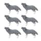 thumbnail image 2 of Juguetes de lobo de animales salvajes, 6 piezas de figuras de lobo, juguetes de lobo ártico, modelo animal, figuras de juguete de lobo, rendimiento finamente sintonizado, 2 of 8