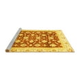 thumbnail image 2 of Ahgly Company Machine Washable Indoor Square Oriental Yellow Traditional Area Rugs, 6' Square, 2 of 4