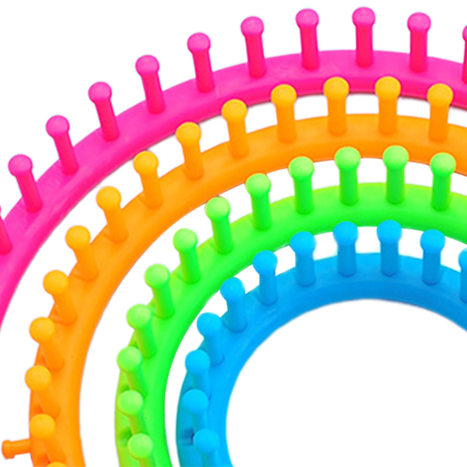 Round Knitting Loom Set - Loom Set of Four Different Sizes Circular Knitting Looms for Loom Knitting Hats, Scarf !