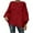 #125-Wine, variant on Women's Pullover Batwing Sleeve Casual Oversized Stripe Pullover Jumper Tops Loose Long Sleeve Hollow Knit Sweaters