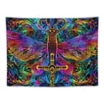 thumbnail image 5 of Orinice Dragon Cross Psychedelic Tapestry Wall Hanging Unique Style Graphic Tapestries Home Wall Decor Art for Living Room Bedroom Apartment Farmhouse Dorm 50x40inch, 5 of 6