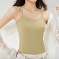 thumbnail image 4 of Women's Plus Slim Fit Scoop Neck Camisole Tank Tops Adjustable Spaghetti Strap Solid Sleeveless Shirts, Basic Casual Summer Everyday Wear Layering Undershirt 2026, 4 of 9