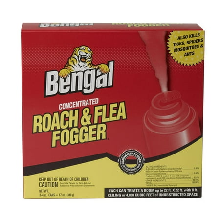 Bengal Concentrated Roach & Flea Fogger, 3 ct