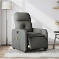 thumbnail image 1 of vidaXL Fauteuil Inclinable de Massage Électrique en Tissu Gris Foncé, 1 of 5